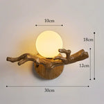Applique Murale Led Vintage Style Rustique Décorative Lampe Marron Gauche / Chine Pas D’ampoule