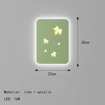 Applique Murale Métallique Design Scandinave Nature. Vert / Lumière Chaude Chambre