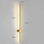Applique Murale Minimaliste Design Élégant Lumineux 120 Cm Doré / Chaud Chambre