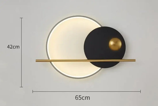 Applique Murale Minimaliste Design Scandinave Élégante. B Noir Chambre