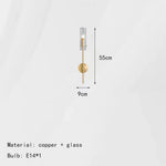 Applique Murale Moderne Design Élégant Lumineux Verre A-Or-Clair / Lumière Naturelle Chambre
