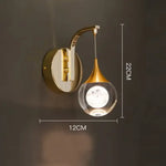 Applique Murale Moderne Élégante Cristal Scandinave C / Chine Lumière Neutre Chambre