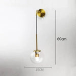 Applique Murale Nordique Design Élégant Lumineux Dia15Cm Transparenta Chambre