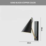 Applique Murale Nordique Élégante Design Minimaliste Noir Chambre