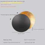 Applique Murale Nordique Lune Design Élégant Minimaliste Laiton Noir-20Cm / Blanc Chaud