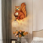 Applique Murale Rétro Écureuil Design Vintage Élégant. Chambre