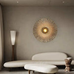 Applique Murale Ronde en Bambou 