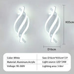 Applique Murale Spirale Élégante Illumination Design A - Blanc 2 Pièces / Chaud (2700-3500K) Chambre