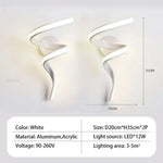 Applique Murale Spirale Élégante Illumination Design C - Blanc 2 Pièces / Chaud (2700-3500K) Chambre