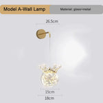 Applique Murale Suspendue Luminescence Élégante Cristalline. Modèle A / Lumière Chaude Chambre