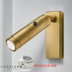 Applique Murale Usb Moderne Rotative Chambre