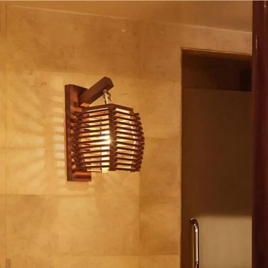 Applique Murale Vintage Chic Exotique Élégante Couleur Bois Sans Ampoule / Chine Applique Chambre