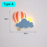 Applique Nuage Airballons Charmants Chambre Enfants Type A / 3 Température De Couleur Murale
