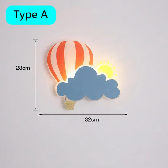 Applique Nuage Airballons Charmants Chambre Enfants Type A / 3 Température De Couleur Murale