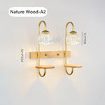 Appliques Murales Led Élégantes Design Contemporain Bois A2 / Lumière Chaude Applique Murale Chambre