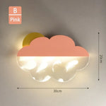 Appliques Murales Nuages Plumes Douces Chambre. B Rose / 3 Températures De Couleur Applique Murale