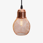 Cage Pendentif Métal Vintage Rose Gold E Luminaire Chambre