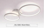 Cercle Blanc Plafonnier Design 2 Cercles - 50W / Chaude Luminaire Chambre