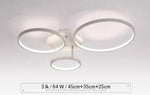 Cercle Blanc Plafonnier Design 3 Cercles - 64W / Chaude Luminaire Chambre