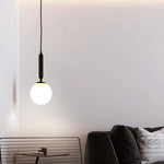 Design Led Avec Tube Acier Et Sphère Verre Luminaire Chambre