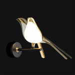 Golden Bird Lampe Design Métal Rotative Contemporaine Applique Murale Chambre