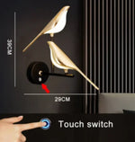 Golden Bird Lampe Design Métal Rotative Contemporaine Toucher À Double Tête / Lumière Naturelle