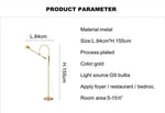 Lampadaire Design Doré Incurvé Luminaire Chambre