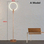 Lampadaire Led Bois Anneau Design A Luminaire Chambre