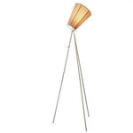 Lampadaire Led Design Tripode Fer Beige Et Cuivré Luminaire Chambre