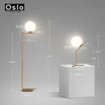 Lampadaire Led Doré Avec Sphère Verre Luminaire Chambre