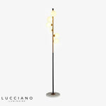 Lampadaire Led Doré Boule Verre 160Cm Luminaire Chambre
