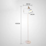 Lampadaire Marbre Sgrow Ajustable Blanc Luminaire Chambre
