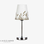 Lampe Chromée Blé Chevet Abat-Jour Luminaire Chambre
