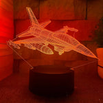 Lampe de chevet 3D LED Avion Bateau Fusée