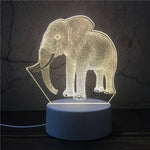 Lampe de chevet 3D Tactile Animaux