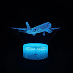 Lampe de chevet 3D Tactile Avion