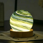 Lampe de chevet en Verre Planète 3D