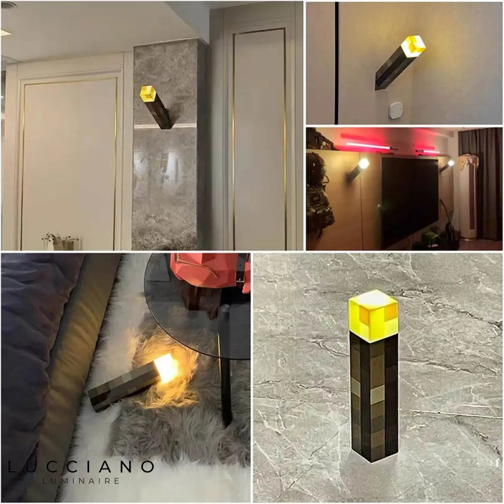 Lampe de chevet Murale Tactile Minecraft
