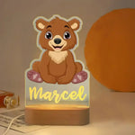 Lampe de Chevet Personnalisée Animaux pour Enfants
