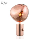 Lampe De Table Melt Rose Doré Luminaire Chambre