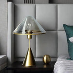 Lampe Design Led Socle Conique Doré Luminaire Chambre