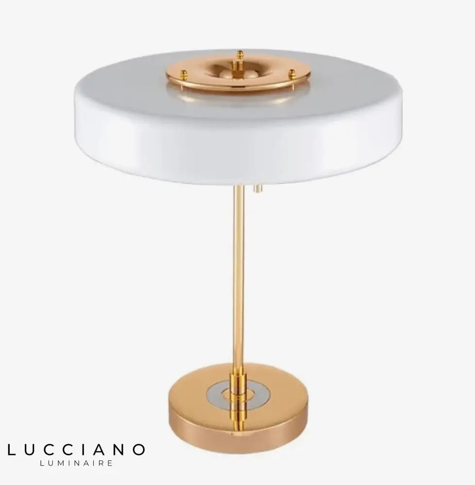 Lampe Dorée Avec Abat-Jour Blanc Luminaire Chambre