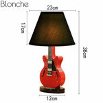 Lampe Guitare Avec Abat-Jour Décoratif Rouge / Dimming Switch Luminaire Chambre