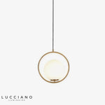 Lampe Led Anneau Doré Verre Luminaire Doré