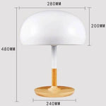 Lampe Led Design Bois Et Abat-Jour Arrondi Luminaire Chambre