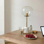 Lampe Led Design Marbre Et Verre Luminaire Chambre