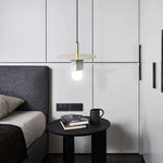 Lampe Led Suspendue Cube Marbre Disque Or Luminaire Chambre