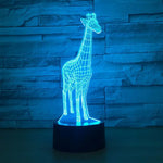 Lampe LED tactile en forme de girafe 3D