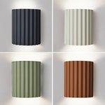 Lampe murale design nordique demi-cercle strié