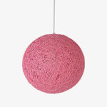 Lampe Papier Boule Wicker Rose / 15Cm Luminaire Chambre